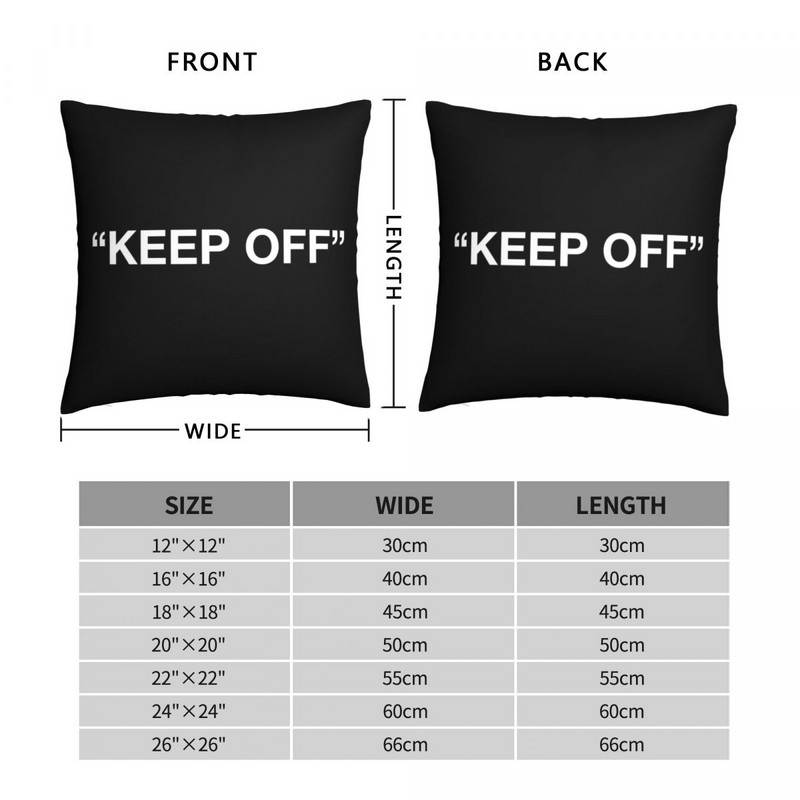Virgil Abloh Keep Off pagalvių užvalkalas poliesterio linas aksomas Creative Zip Decor pagalvės užvalkalas namų pagalvėlės užvalkalas