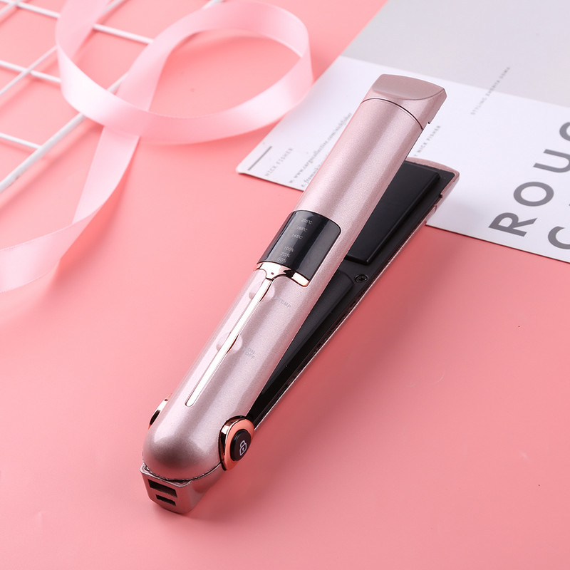 Belaidis mini plaukų tiesintuvas plaukams greitas įšylantis terminis plaukų tiesintuvas Akumuliatorinis plaukų tiesintuvas Namų kirpykla