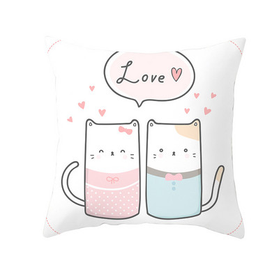 Față de pernă cu imprimare cu desene animate unicorn câine husă de pernă pentru canapea cu imprimeu unic husă de pernă decorativă cu balenă drăguță pentru dormitorul copiilor