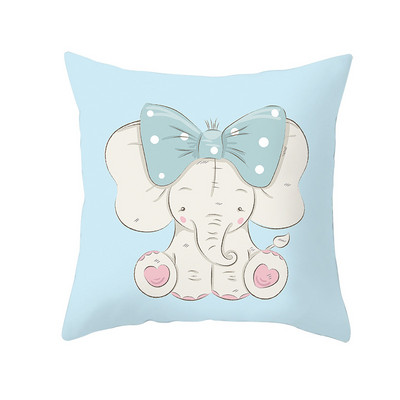 Față de pernă cu imprimare cu desene animate unicorn câine husă de pernă pentru canapea cu imprimeu unic husă de pernă decorativă cu balenă drăguță pentru dormitorul copiilor