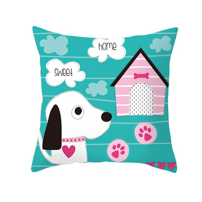 Față de pernă cu imprimare cu desene animate unicorn câine husă de pernă pentru canapea cu imprimeu unic husă de pernă decorativă cu balenă drăguță pentru dormitorul copiilor