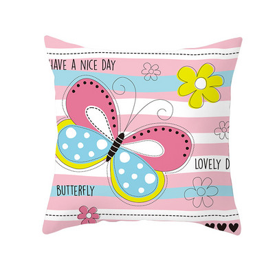 Față de pernă cu imprimare cu desene animate unicorn câine husă de pernă pentru canapea cu imprimeu unic husă de pernă decorativă cu balenă drăguță pentru dormitorul copiilor