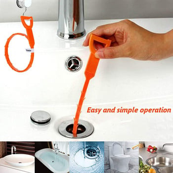 3 бр. Drain Snake Hair Drain Clog Remover Инструмент за почистване на дренажни канали Drain Hair Catcher за канализация Тоалетна Кухненска мивка Вана за баня
