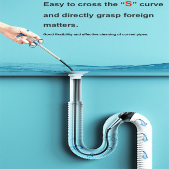 НОВ Гъвкав инструмент за отпушване на канализационни тръби Snake Spring Pipes Инструмент за драгиране Кухненска мивка Инструмент за почистване на канали за баня Кухненски аксесоари