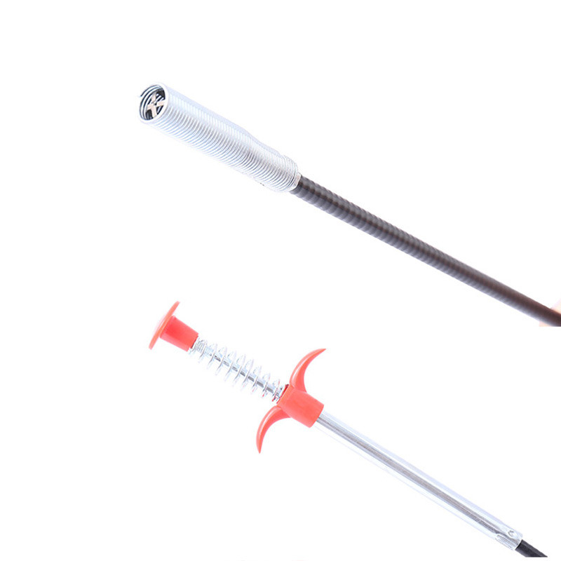 Kanalizācijas cauruļu bagarēšanas nosūcējs Elastīgs greifers, spīļu sasniedzējs instruments Drenāžas aizsērējuma noņemšanas rīks kanalizācijas izlietnes tualetei