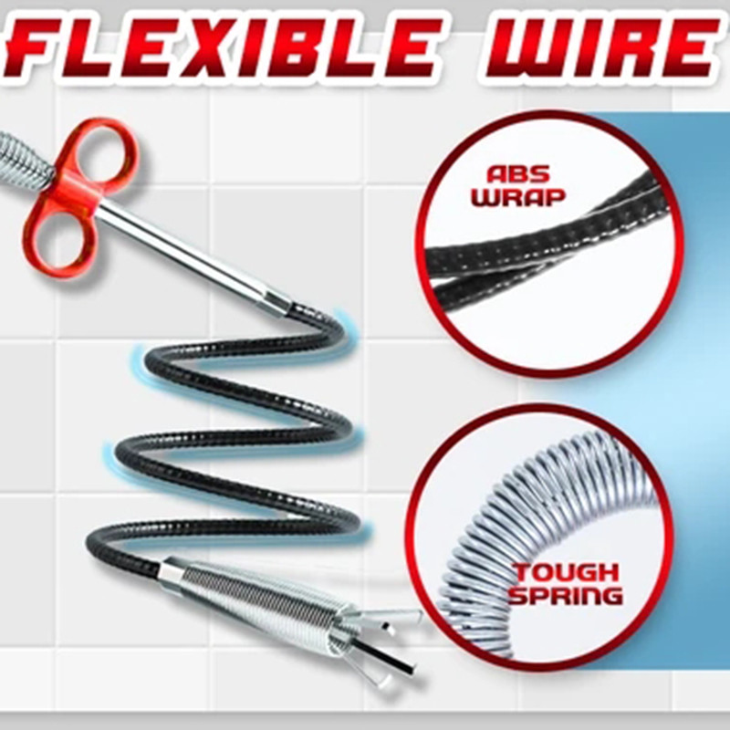 Kanalizācijas cauruļu bagarēšanas nosūcējs Elastīgs greifers, spīļu sasniedzējs instruments Drenāžas aizsērējuma noņemšanas rīks kanalizācijas izlietnes tualetei