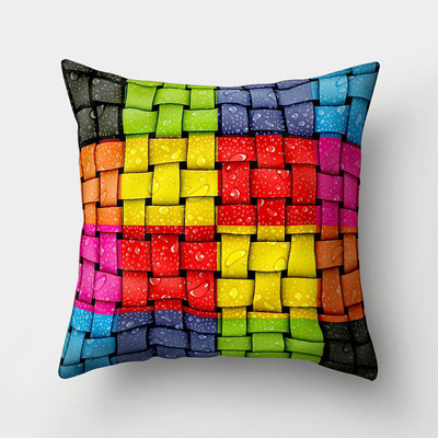 Színes Rainbow puha párnahuzat dekoratív kanapé párnahuzat otthoni párnahuzat párnahuzat 45x45cm