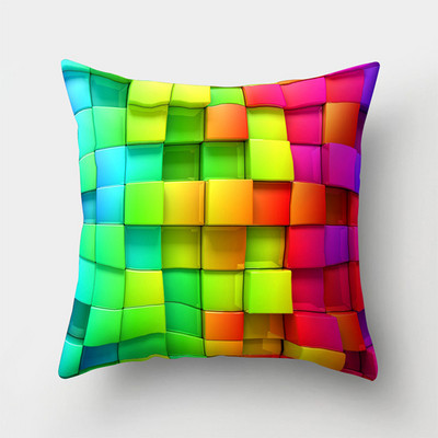 Színes Rainbow puha párnahuzat dekoratív kanapé párnahuzat otthoni párnahuzat párnahuzat 45x45cm