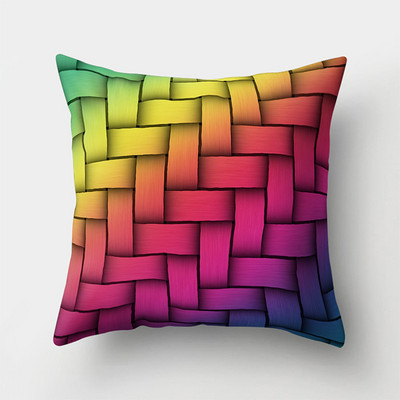 Színes Rainbow puha párnahuzat dekoratív kanapé párnahuzat otthoni párnahuzat párnahuzat 45x45cm