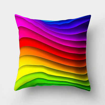 Színes Rainbow puha párnahuzat dekoratív kanapé párnahuzat otthoni párnahuzat párnahuzat 45x45cm