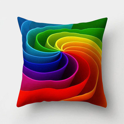 Színes Rainbow puha párnahuzat dekoratív kanapé párnahuzat otthoni párnahuzat párnahuzat 45x45cm