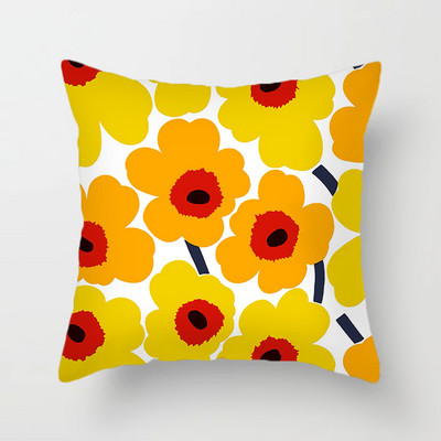 Napvirág Párnahuzat Színes Virágos Párnahuzat Dekor Kezdőlap 45x45 cm Irodai székek Ágy Kanapé Párnahuzat Szoba Esztétika
