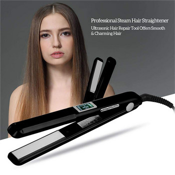 Преса за коса Професионална инфрачервена грижа за косата Плоска ютия за лечение на коса Терапия Ремонт на повредена коса LCD дисплей