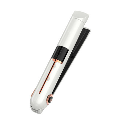 Bežična mini putna pegla za kosu s titan ionskim pločama, keramička turmalinska ionska pegla za žene, muškarce, djecu, crna