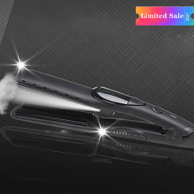 Professional Salon Digital Titanium Ceramic Fier Plat Styler Styler Ceramic Tourmaline Ionic Fier Plat de îndreptat cu abur