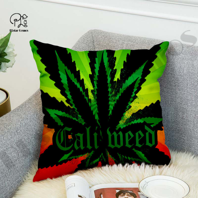 Hippie Weed Funny Най-новото легло Калъфка за възглавница Полиестерни декоративни калъфки за възглавница Хвърли диван Калъфка за възглавница стил-7