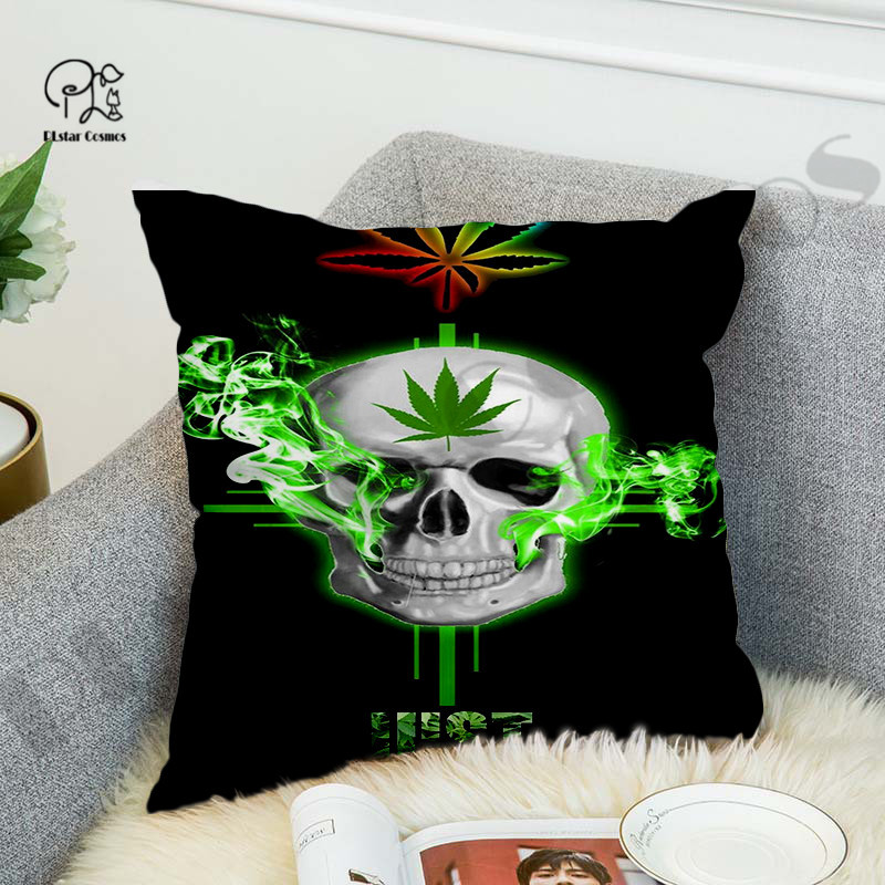 Hippie Weed Funny Най-новото легло Калъфка за възглавница Полиестерни декоративни калъфки за възглавница Хвърли диван Калъфка за възглавница стил-7