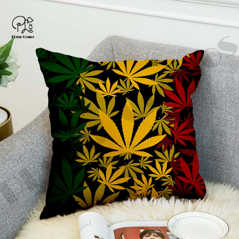 Hippie Weed Funny Най-новото легло Калъфка за възглавница Полиестерни декоративни калъфки за възглавница Хвърли диван Калъфка за възглавница стил-7