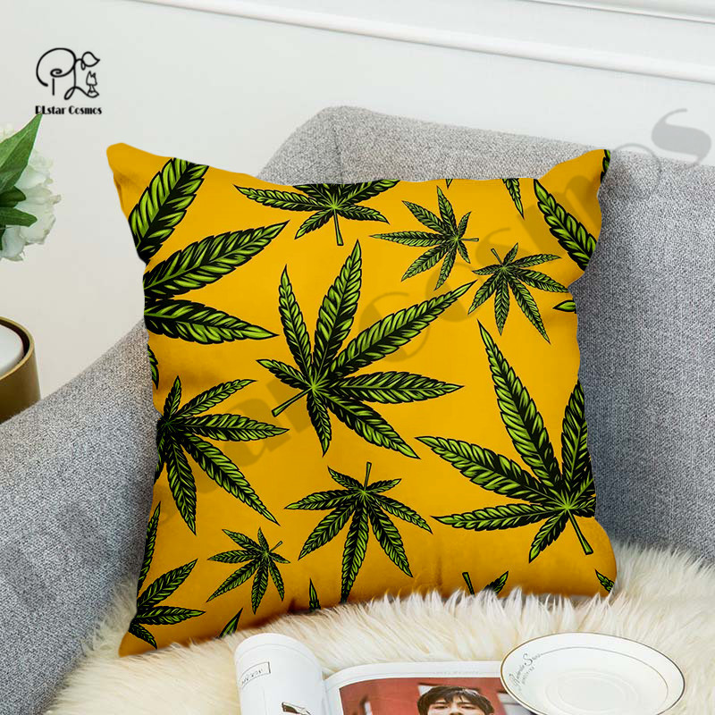 Hippie Weed Funny Най-новото легло Калъфка за възглавница Полиестерни декоративни калъфки за възглавница Хвърли диван Калъфка за възглавница стил-7
