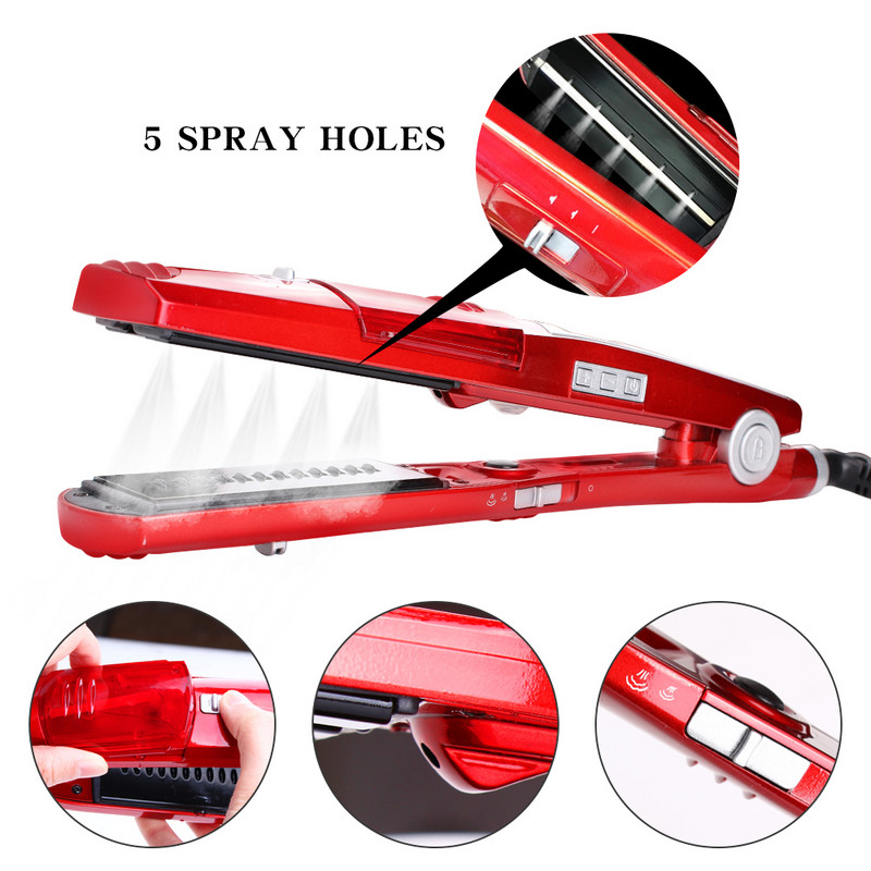 Garų apimtį suteikiantis plaukų lygintuvas Elektrinis garbanojimo geležis formavimo įrankiai Keraminiai tiesinantys plaukų suktukai Profesionalus plaukų tiesintuvas