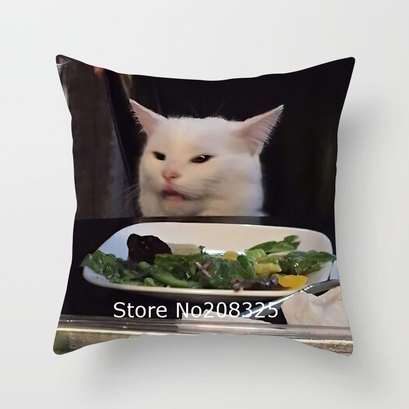 ZENGIA Crying Cat mémek párnahuzat párnahuzat 45x45cm It Cat dobópárnahuzat dekoratív párnahuzat