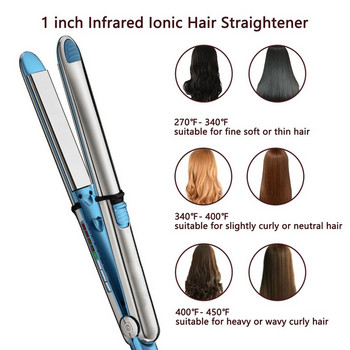 PRO 465F Titanium Floating Flat Iron Hair Straightener Electric Fast Heat Hair Straightening Hair Curler Hair Hair Styler Metal Hair Styler