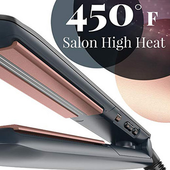 3D въртяща се преса за коса S9600 Професионален PTC Hair Flat Iron Бързо нагряване Инструменти за изправяне и къдрене на коса