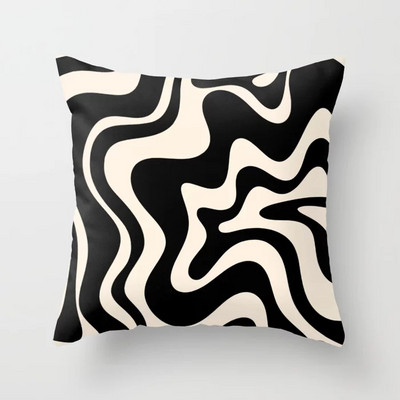 Otthoni dekoráció párnahuzat pszichedelikus csíkos poliészter nyomtatott párnahuzat hálószoba nappaliba 45x45cm Funda de almohada