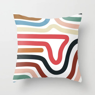 Otthoni dekoráció párnahuzat pszichedelikus csíkos poliészter nyomtatott párnahuzat hálószoba nappaliba 45x45cm Funda de almohada