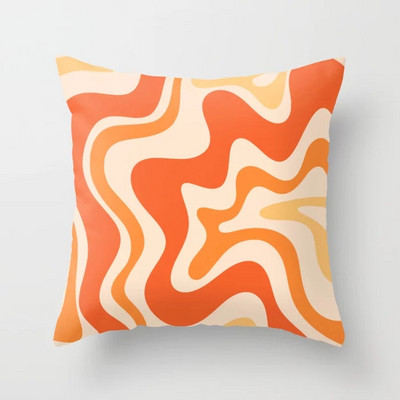 Otthoni dekoráció párnahuzat pszichedelikus csíkos poliészter nyomtatott párnahuzat hálószoba nappaliba 45x45cm Funda de almohada