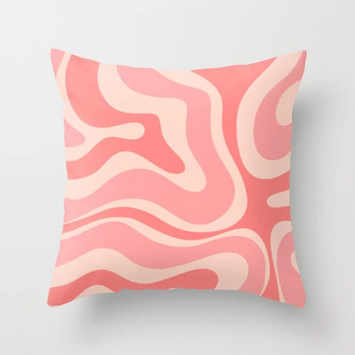 Otthoni dekoráció párnahuzat pszichedelikus csíkos poliészter nyomtatott párnahuzat hálószoba nappaliba 45x45cm Funda de almohada