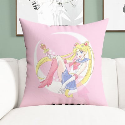 Sailor Moon jastučnice Ukrasne anime jastučnice 45x45 Jastučnice za krevet Jastuci Dekoracija za dom Kratka plišana jastučnica