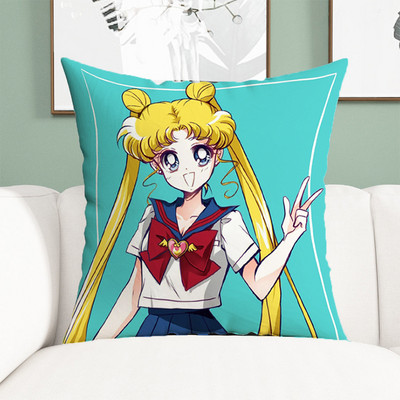 Sailor Moon jastučnice Ukrasne anime jastučnice 45x45 Jastučnice za krevet Jastuci Dekoracija za dom Kratka plišana jastučnica