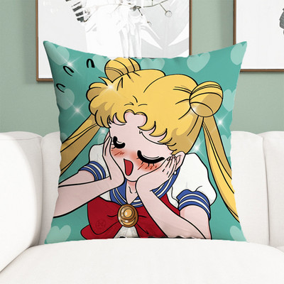 Sailor Moon jastučnice Ukrasne anime jastučnice 45x45 Jastučnice za krevet Jastuci Dekoracija za dom Kratka plišana jastučnica