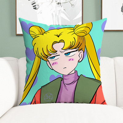 Sailor Moon jastučnice Ukrasne anime jastučnice 45x45 Jastučnice za krevet Jastuci Dekoracija za dom Kratka plišana jastučnica