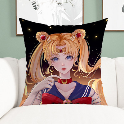 Sailor Moon jastučnice Ukrasne anime jastučnice 45x45 Jastučnice za krevet Jastuci Dekoracija za dom Kratka plišana jastučnica