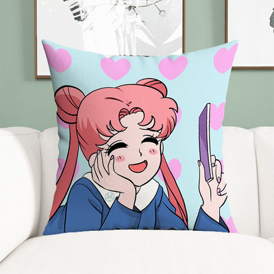 Sailor Moon jastučnice Ukrasne anime jastučnice 45x45 Jastučnice za krevet Jastuci Dekoracija za dom Kratka plišana jastučnica