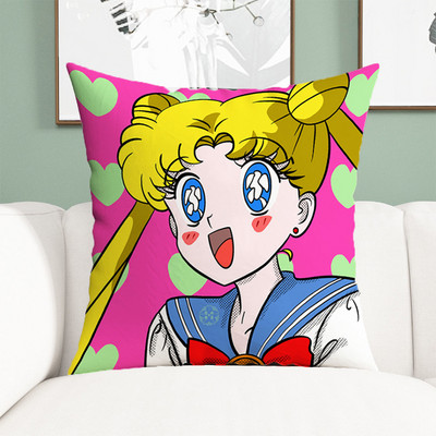 Sailor Moon jastučnice Ukrasne anime jastučnice 45x45 Jastučnice za krevet Jastuci Dekoracija za dom Kratka plišana jastučnica
