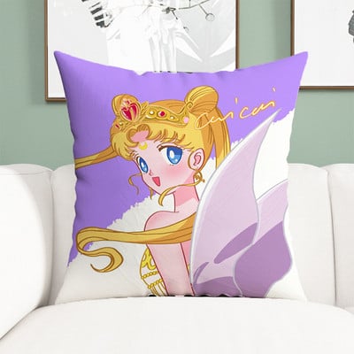Sailor Moon jastučnice Ukrasne anime jastučnice 45x45 Jastučnice za krevet Jastuci Dekoracija za dom Kratka plišana jastučnica