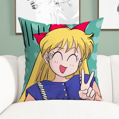 Sailor Moon jastučnice Ukrasne anime jastučnice 45x45 Jastučnice za krevet Jastuci Dekoracija za dom Kratka plišana jastučnica