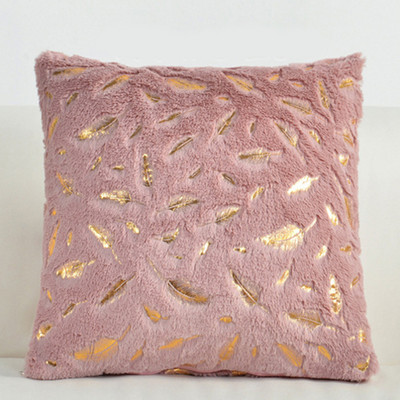 10 színű dekoratív plüss párnahuzat 45x45cm arany toll párnahuzat lakberendezési puha párnák huzat kanapé párnahuzatok