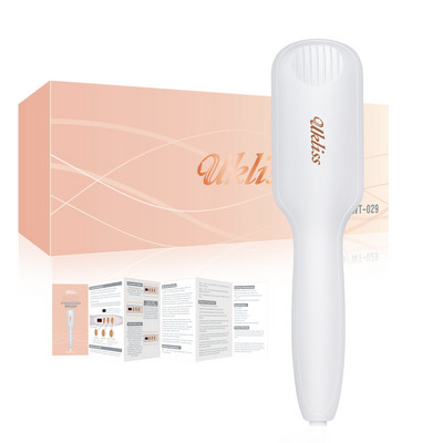 UKLISS profesionalus plaukų tiesinimo šepetys karštos šukos LCD ekranas elektrinis šildymas antistatinis keraminis tiesinimo barzdos šukos