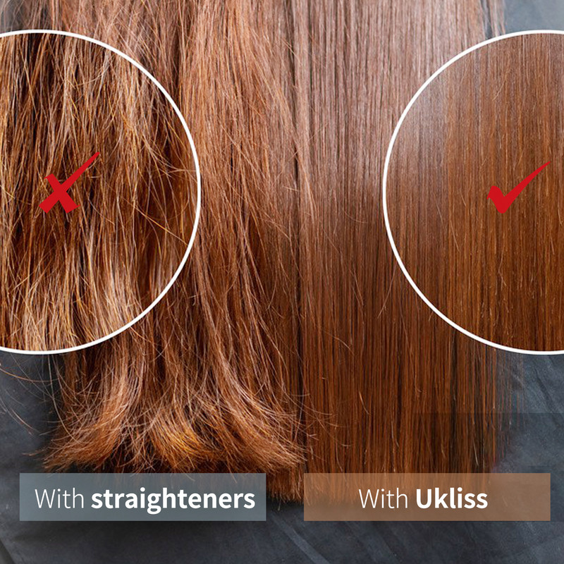 UKLISS profesionalus plaukų tiesinimo šepetys karštos šukos LCD ekranas elektrinis šildymas antistatinis keraminis tiesinimo barzdos šukos