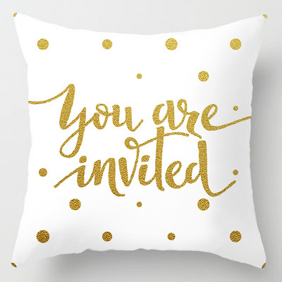 Jastučnica za kućni kauč 45*45cm Home Decor Geometric Series Kožna navlaka za jastuk boje breskve Luksuzna zlatna ukrasna jastučnica