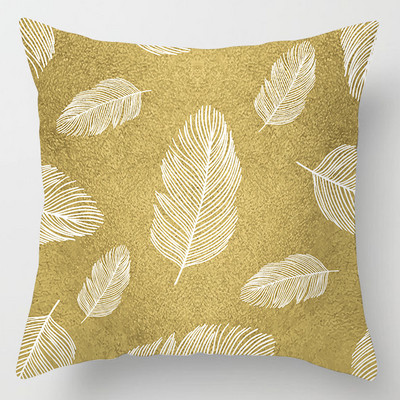 Jastučnica za kućni kauč 45*45cm Home Decor Geometric Series Kožna navlaka za jastuk boje breskve Luksuzna zlatna ukrasna jastučnica