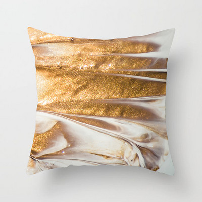Jastučnica za kućni kauč 45*45cm Home Decor Geometric Series Kožna navlaka za jastuk boje breskve Luksuzna zlatna ukrasna jastučnica
