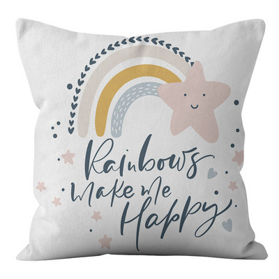 Szivárványnyomat Egyedi párnahuzat Felnőtt Gyerekek Személyre szabott név Személyre szabott Párnahuzat Otthon Házavató születésnapi ajándékok
