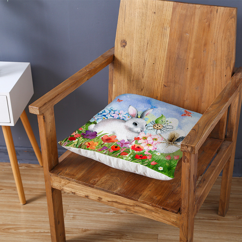 45 cm Lihavõttepühade padjapüür Lilled Küüliku Rohumaa Padjakate Lastele Head lihavõttepüha Peokaunistus Kodudiivanile Autopadja kate