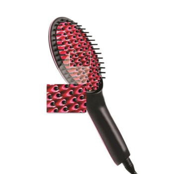 Професионална електрическа преса за коса Ръчна преносима четка Дисплей с течен кристал Преса за коса Здрав гребен
