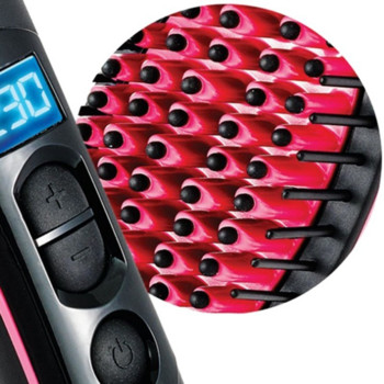 Επαγγελματικό ηλεκτρικό ισιωτικό μαλλιών Φορητή φορητή βούρτσα με οθόνη υγρών κρυστάλλων Υγιής χτένα